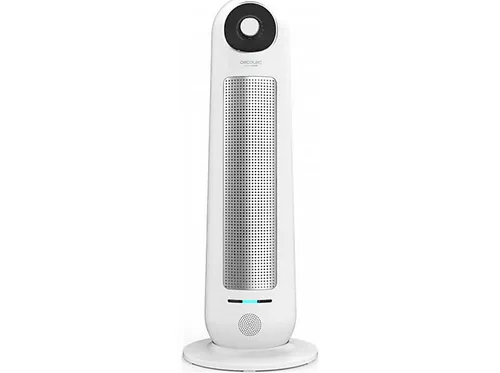 Calefactor - Cecotec 10000 Top Ceramic, Termoventilador vertical, 2200W, 2 potencias, Blanco