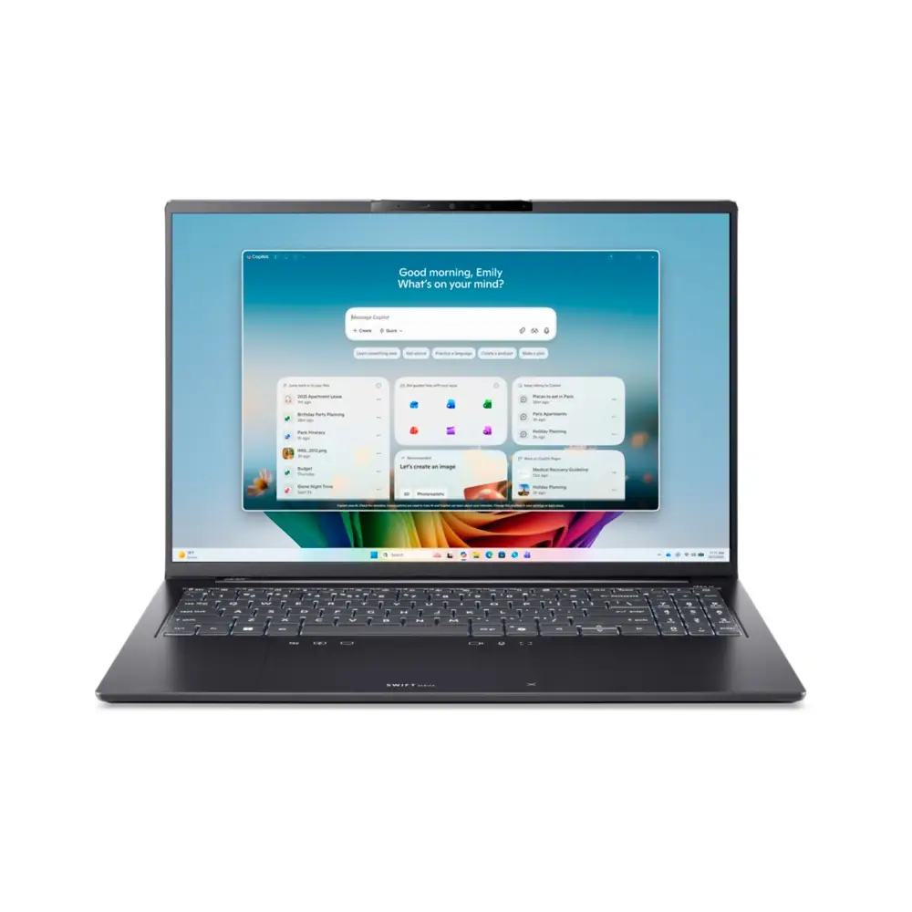 Acer Swift Go 16 AI OLED, SFG16-I71, Portátil Ultrafino, 16", Intel Core Ultra 7, 16GB RAM, 512GB SSD, Intel Graphics