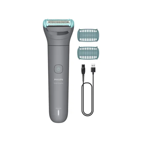 Afeitadora corporal - Philips BG3480/15, Triple Protect, Cuerpo y Zonas Íntimas, Recorta Afeita, Peines 2 3mm, Afeitado 0,2 mm, 80min, Seco/Mojado