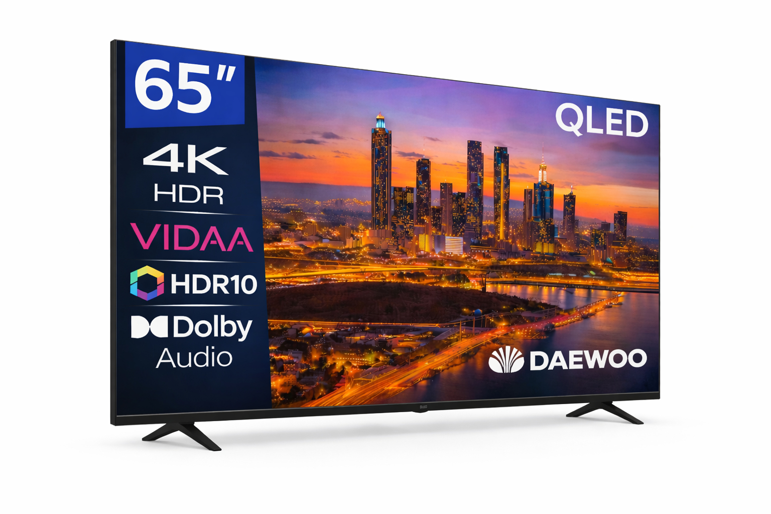 Televisor Daewoo 65VB56QV 65 pulgadas QLED 4K VIDAA Smart TV Dolby Audio