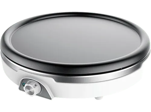 Crepera - Cecotec Crepestone XL Inox, Eléctrica, 1350 W, 38 cm, Extraíble, Antiadherente, Regulable, Inox