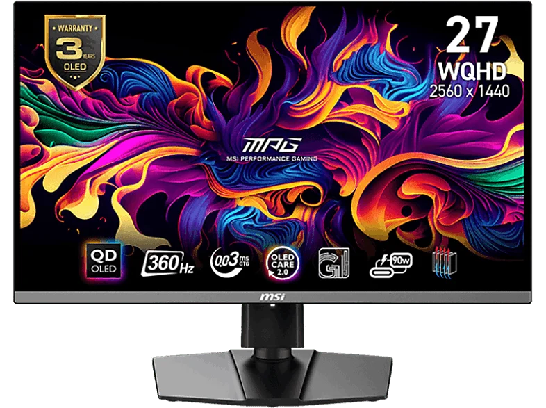 MSI MPG 271QRX 27" QHD 2K QD-OLED 360Hz 0.03ms HDR