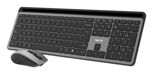 Combo Teclado y Ratón NGS Eclipse Gris Inalámbrico Español