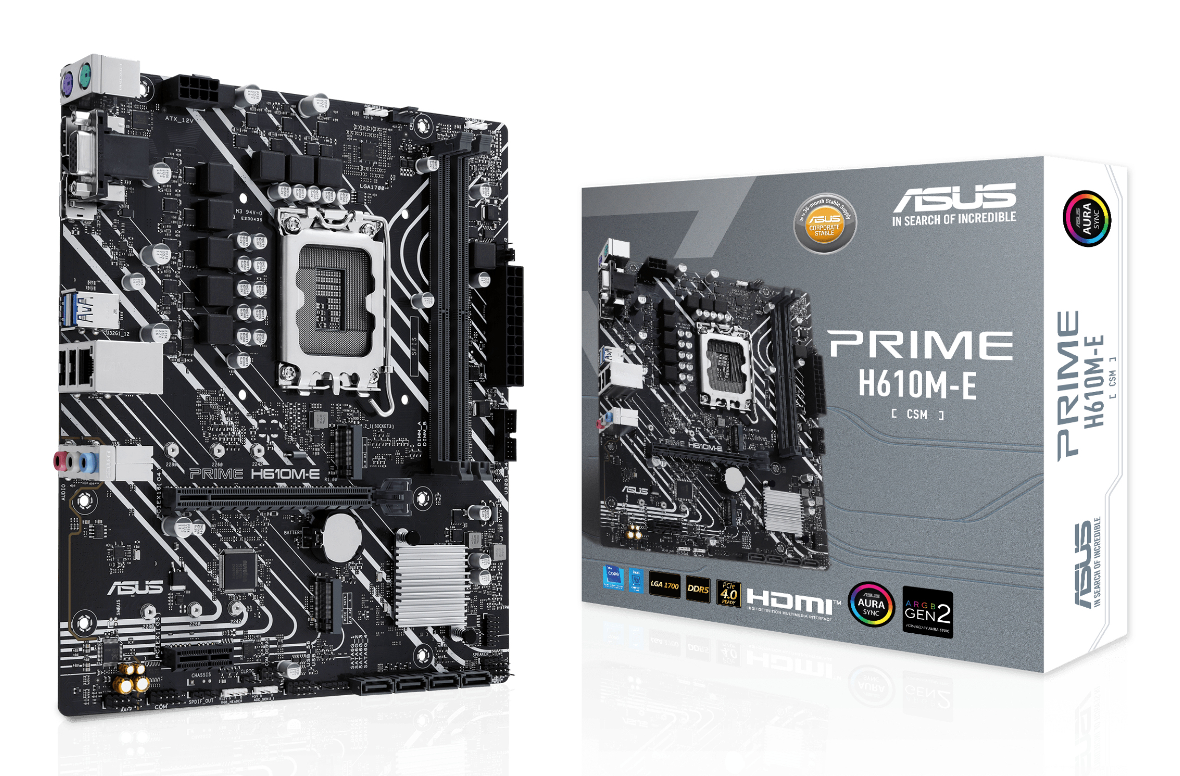 ASUS PRIME H610M-E-CSM Intel H610 LGA 1700 micro ATX 90MB1G10-M0EAYC