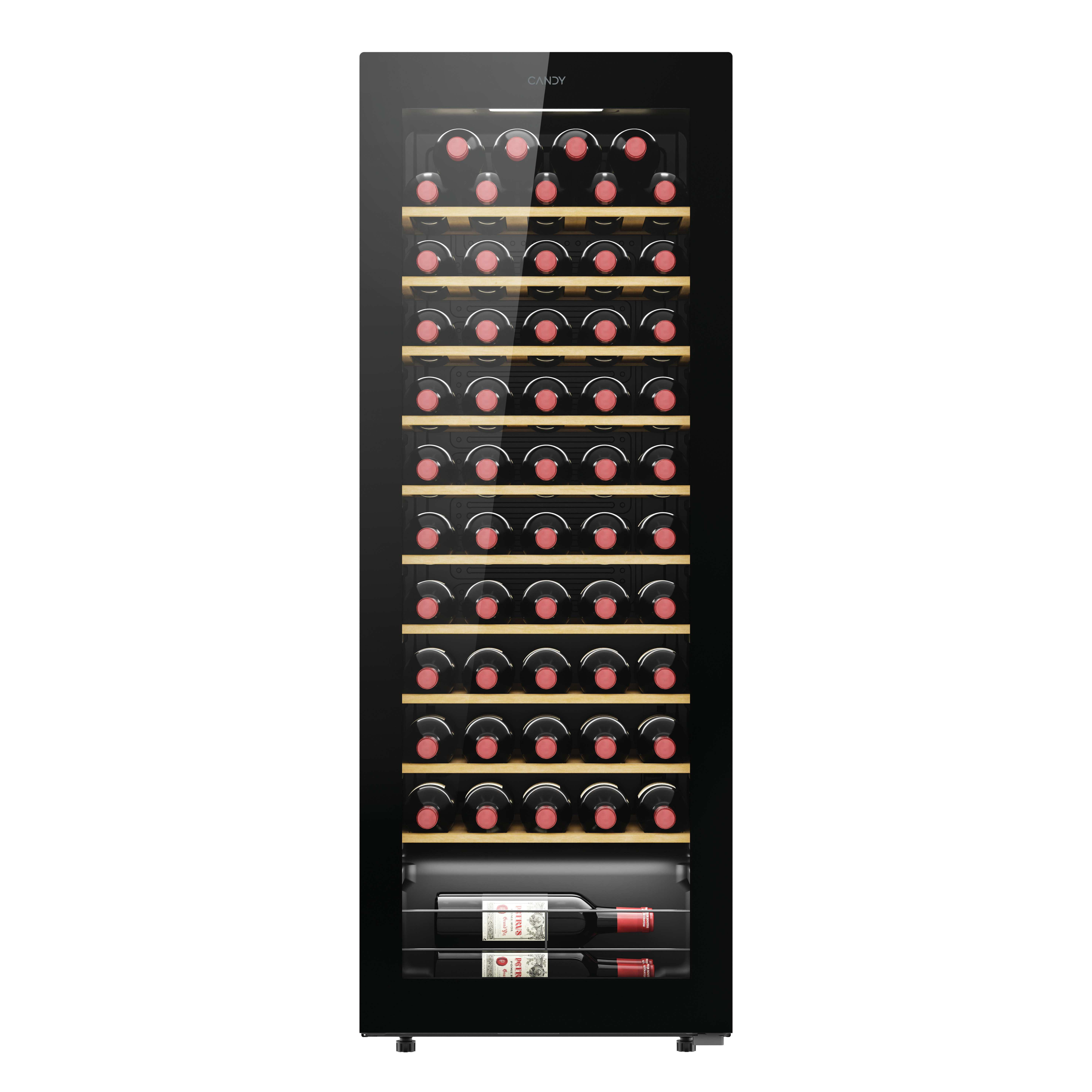 Vinoteca - Candy CWC058 DiVino, Temperatura 5 20 grados, 58 botellas, Iluminación LED, Wi-Fi , Negro