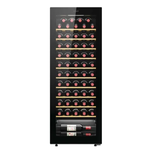 Vinoteca - Candy CWC058 DiVino, Temperatura 5 20 grados, 58 botellas, Iluminación LED, Wi-Fi , Negro