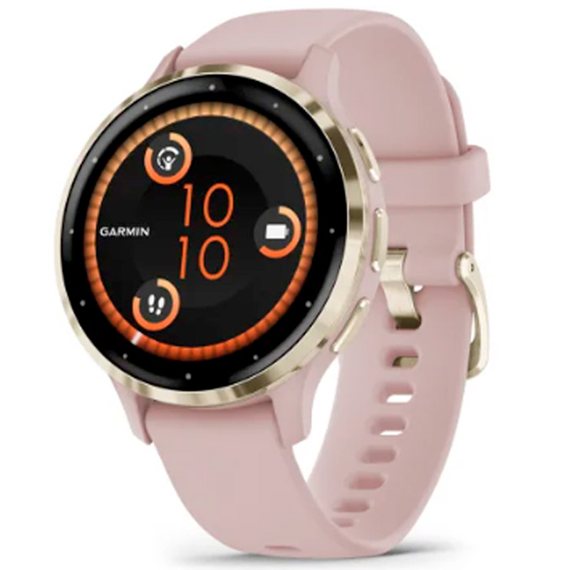 Garmin Venu 3S 41mm Acero Beige Gold Con Caja Y Correa Rosa Gold