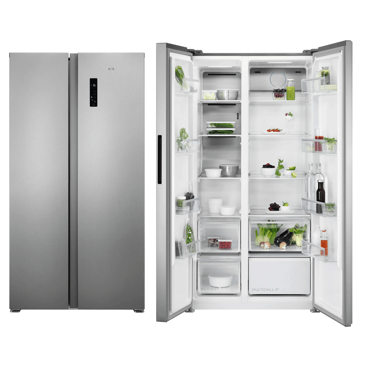 AEG Frigorífico americano de libre instalación Serie 8000 Inox de 177 cm RXB659E6NU
