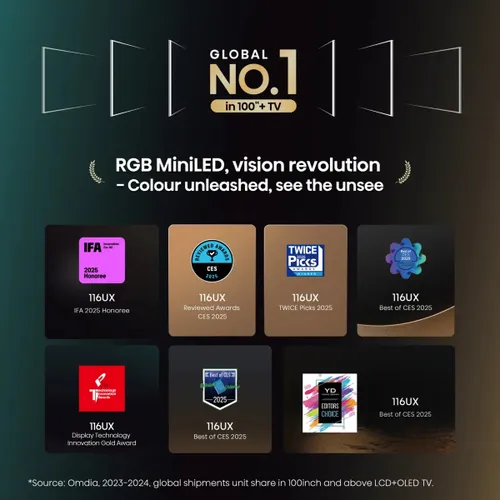 Hisense - TV RGB Mini LED 253cm (100") Hisense 100UXQ, UHD 4K, Smart TV con IA.: imagen 3