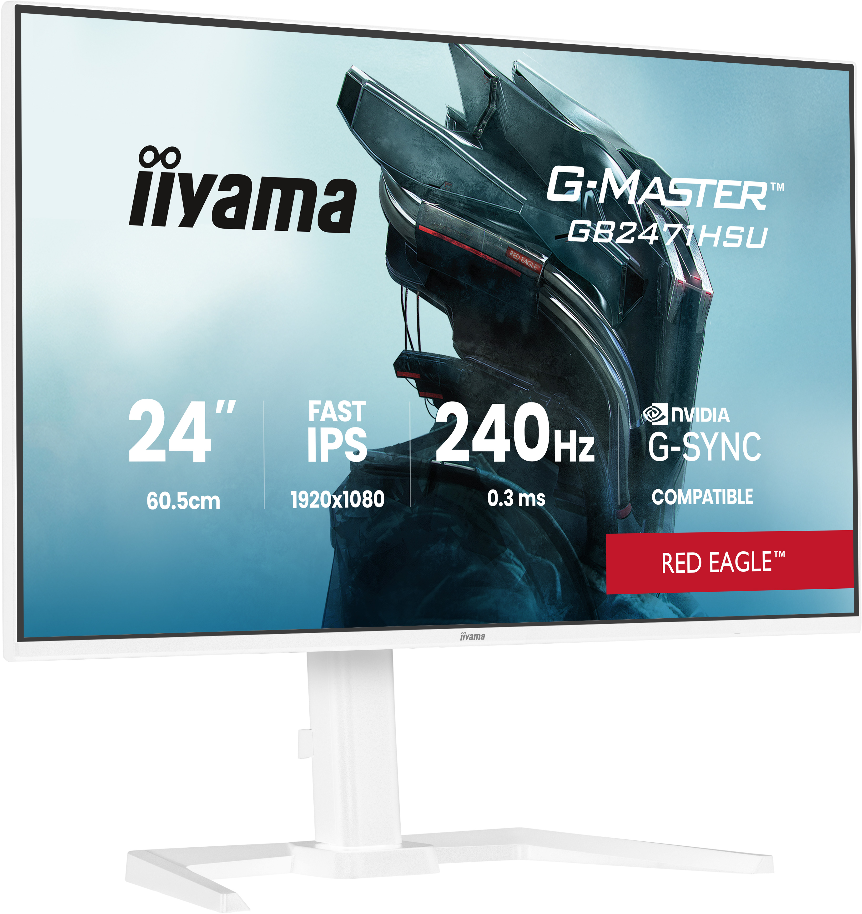 iiyama GB2471HSU-W1 Monitor Gaming G-Master 23,8" IPS FHD GB2471HSU-W1
