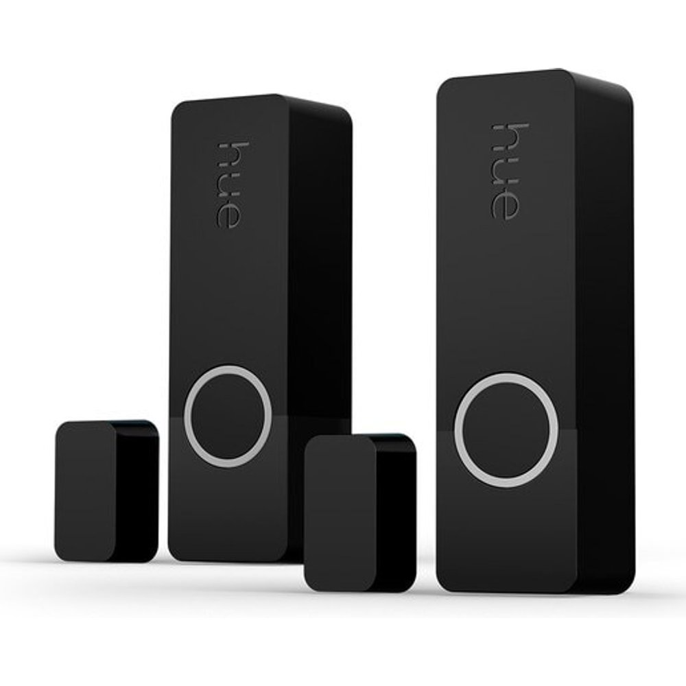 Philips - Pack de 2 Sensores de contacto de seguridad Philips Hue negro.