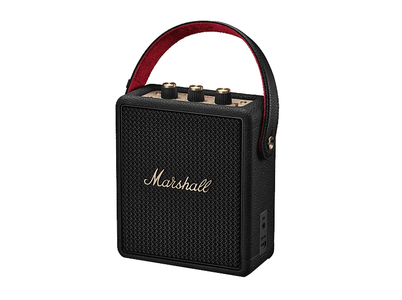 Altavoz inalámbrico - Marshall Stockwell III, Sonido True Stereophonic de 360°, Resistente al polvo y agua, 40h autonomía, Black & Brass