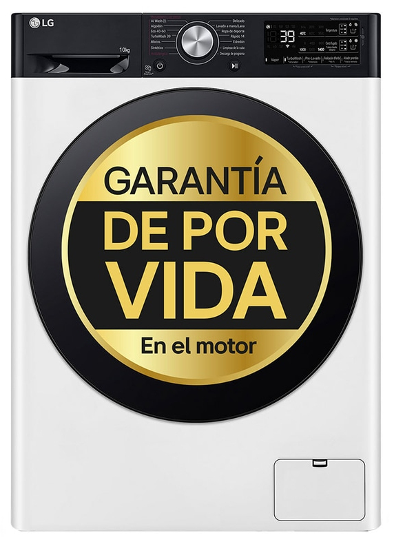 LG - Lavadora LG 10 kg - 1400 rpm, Inteligencia artificial, Autodosificación - F4WR7510AGH.