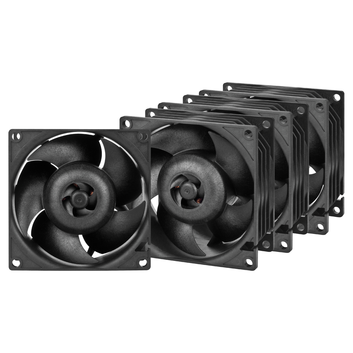Arctic S8038-10K 80mm Pack 4 Uds. Negro