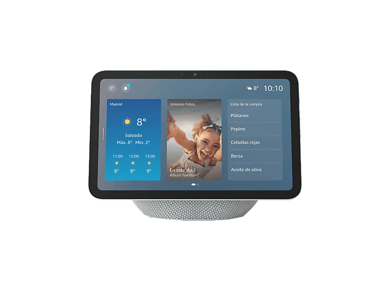 Altavoz inteligente - Amazon Echo Show 8, Pantalla Táctil HD 8,7", Cámara de 13MP, Audio Espacial, Glacier White