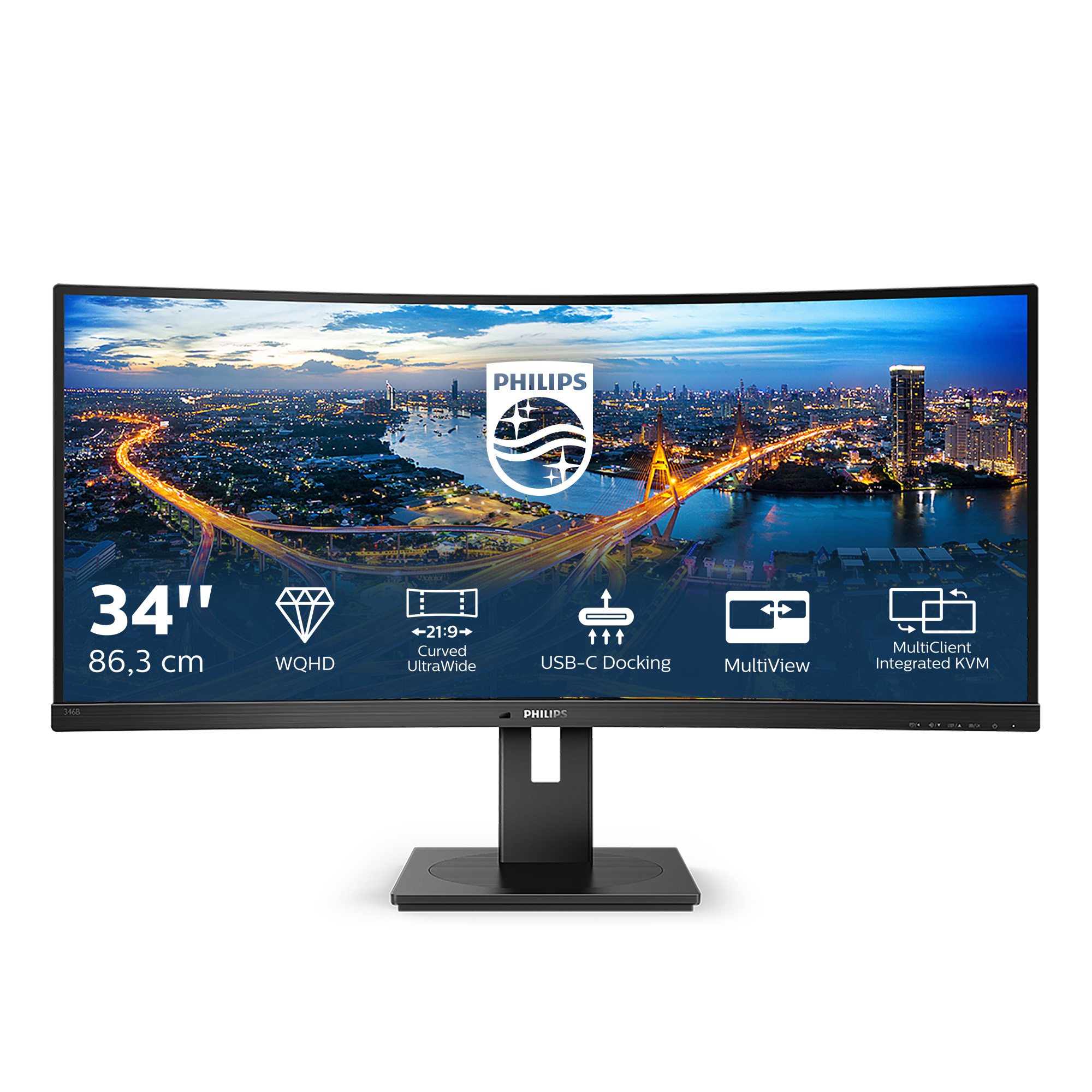 Philips B Line 346B1C/00 pantalla para PC 86,4 cm (34") 3440 346B1C/00