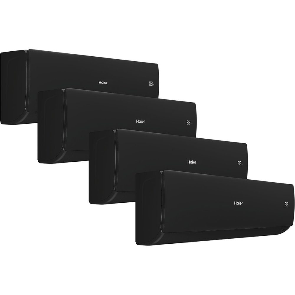 Haier - Aire acondicionado Multisplit 4x1 Haier Inverter con 2.236 frig-h + 2.236 frig-h + 2.236frig-h + 3.010 frig-h - Flexis S 25+25+25+35-75 Negro.