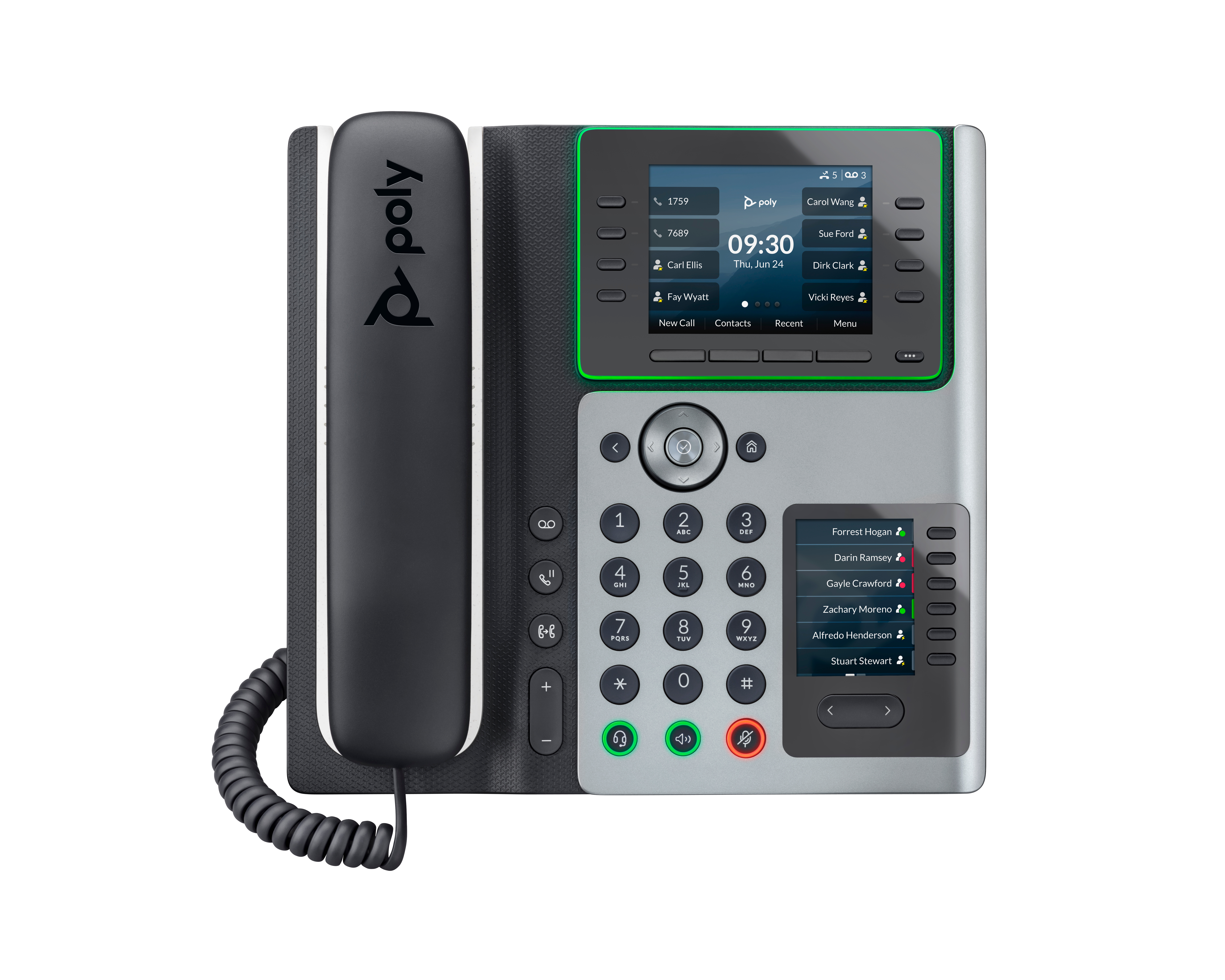 HP Poly Edge E450 IP Phone and PoE-enabled teléfono IP Negro 82M90AA