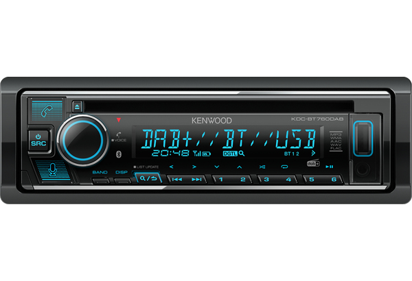 Autorradio Kenwood Negro Bluetooth 4.2 1 DIN KDC-BT760DAB