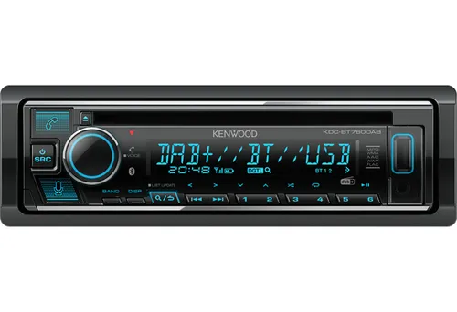 Autorradio Kenwood Negro Bluetooth 4.2 1 DIN KDC-BT760DAB