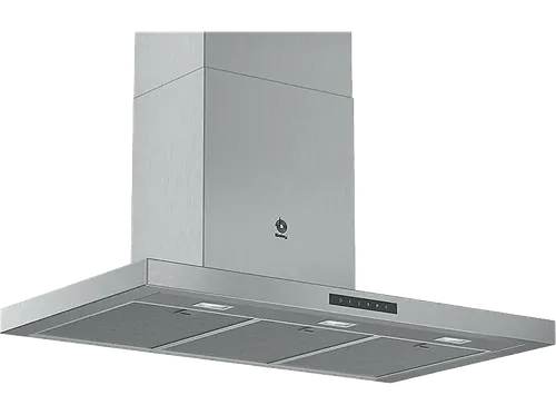 Campana decorativa - Balay 3BC997GX, 440 m3/h, 4 velocidades, 55 dB, A+, Inox