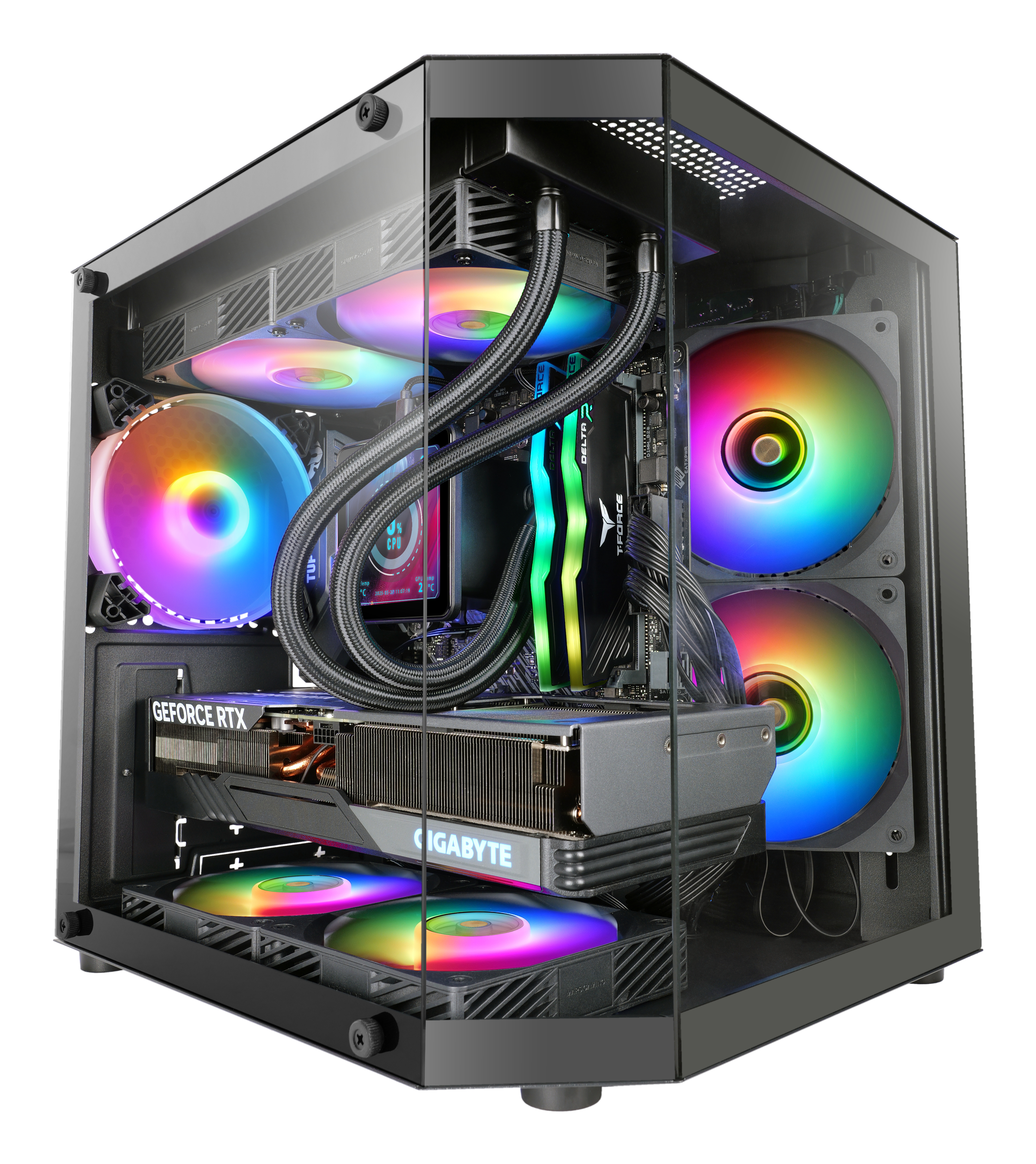 CAJA MICROATX MARS GAMING MC3TLITE NEGRO 3 PANELES CRISTAL TEMPLADO GPU MAX. 275mm 1x3.5 2x2.5