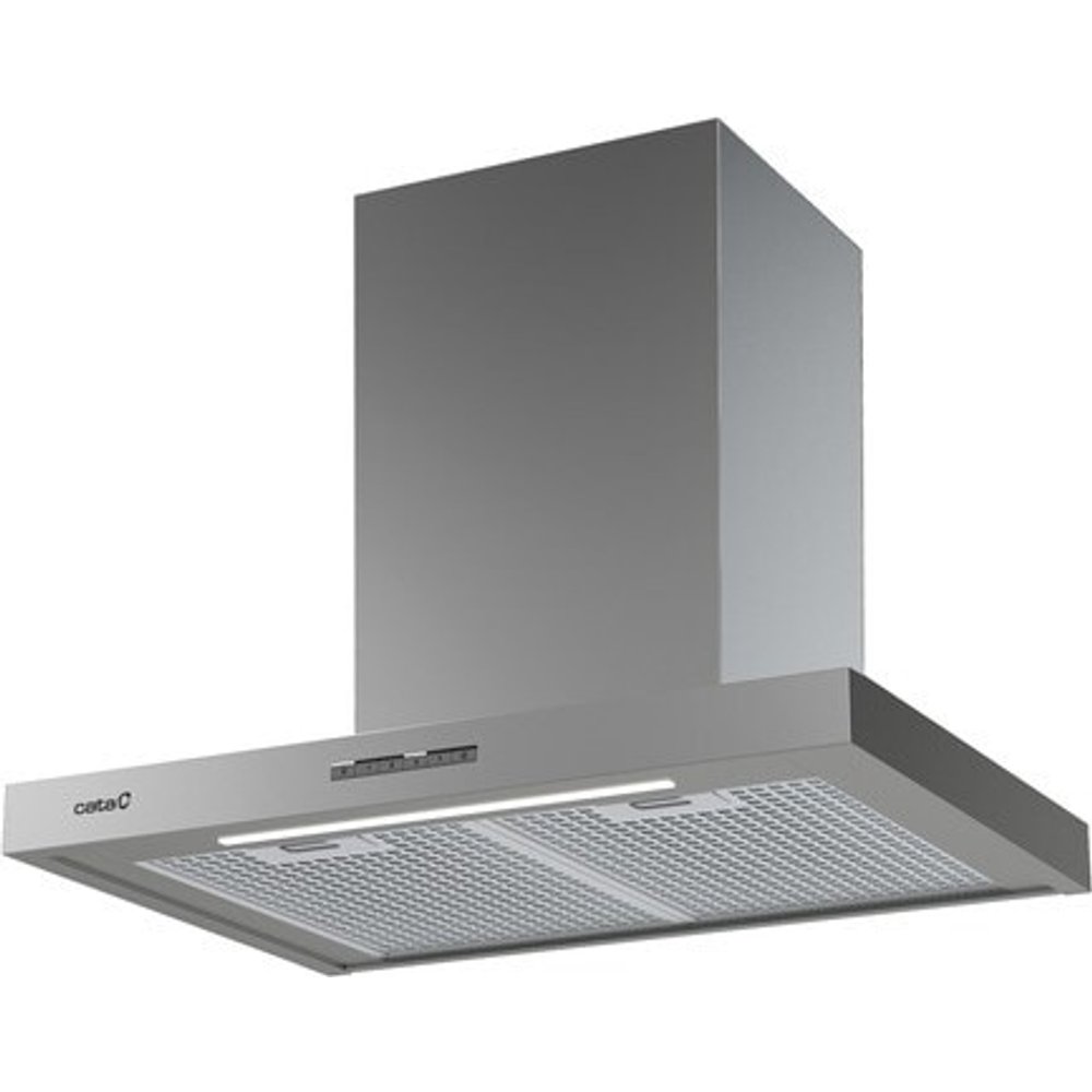 Campana decorativa - Cata SYGMA 7010 X, 4 Niveles, 802 m³/h, 70 cm, 280W, Tira de luz LED, Inox