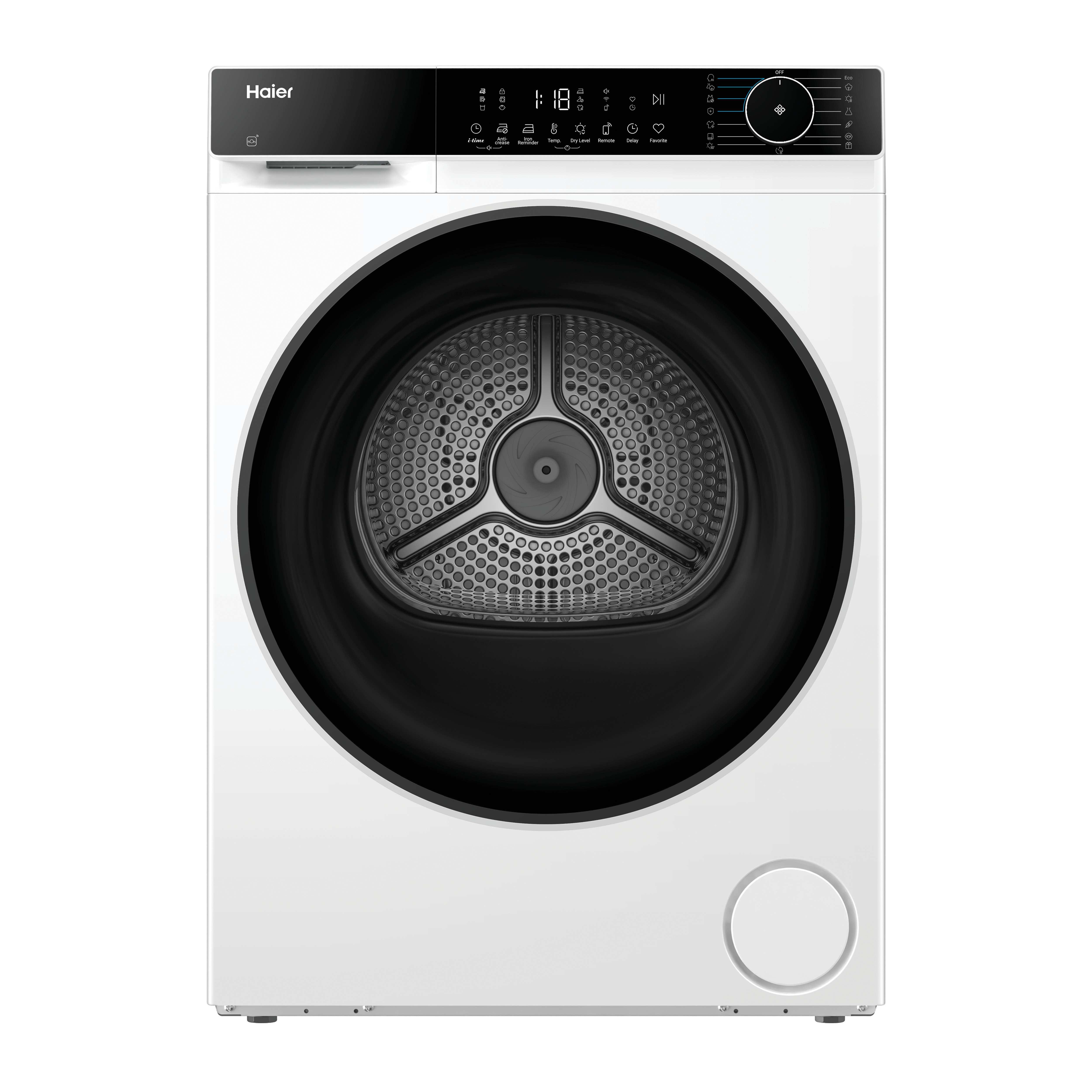 Haier - Secadora Haier 8 kg Condensación, Bomba de calor y fondo reducido X 5 - HD80-D357TU1-S.