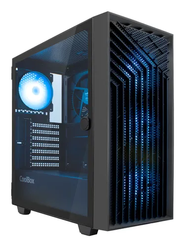 CAJA SEMITORRE/ATX COOLBOX GA300 GRIDLINE S/FUENTE USB3.0 NEGRA A-RGB C/VENTANA