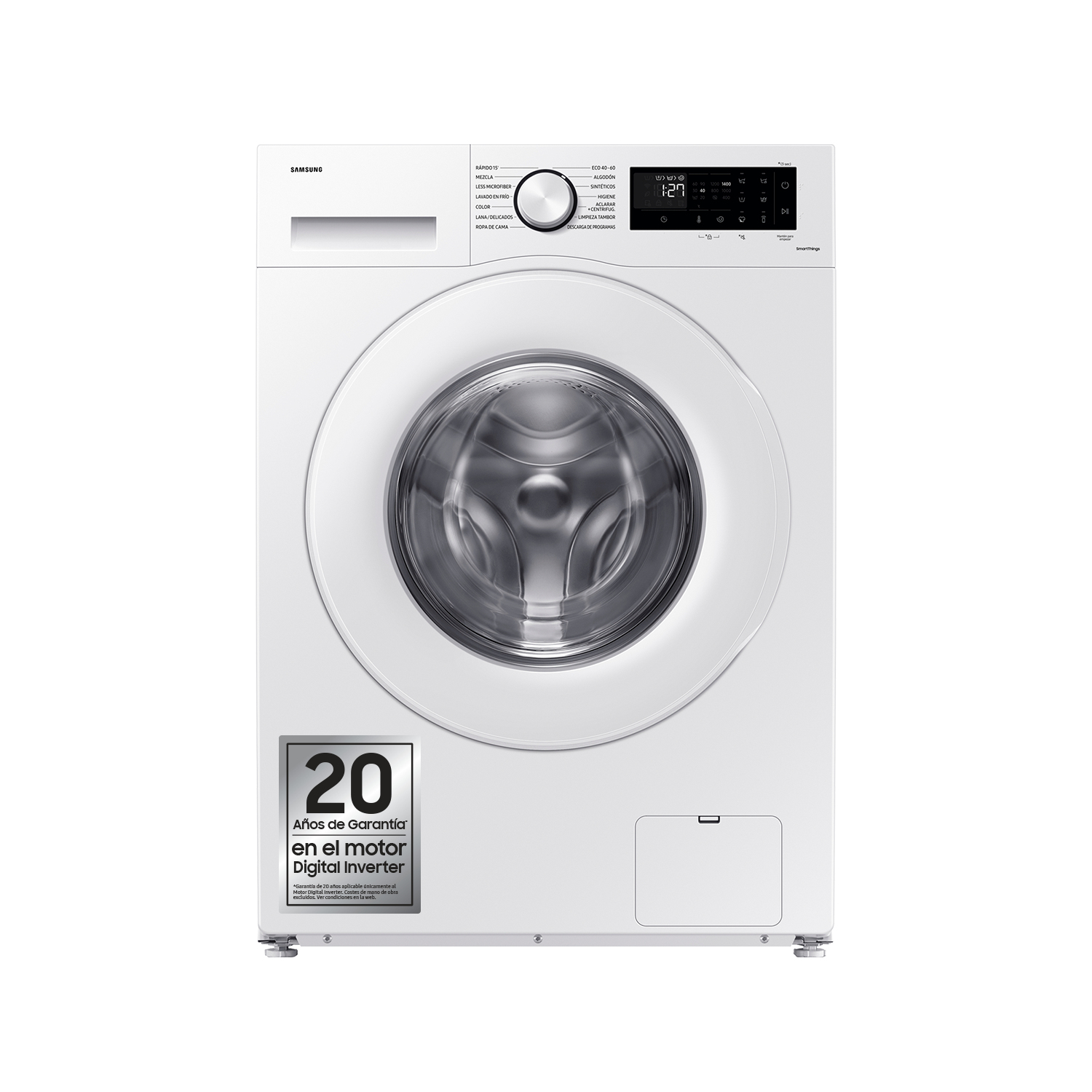 Samsung - Lavadora Samsung 9kg Tecnología Ecobubble™ Clase A Blanca WW90CGC04DTEEC.