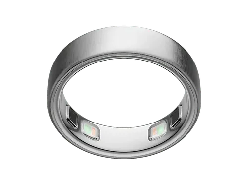 Anillo inteligente - Oura Ring 5, Talla 9, Hasta 9 días autonomía, Bluetooth, 50 métricas de salud, Titanio, Brushed Silver