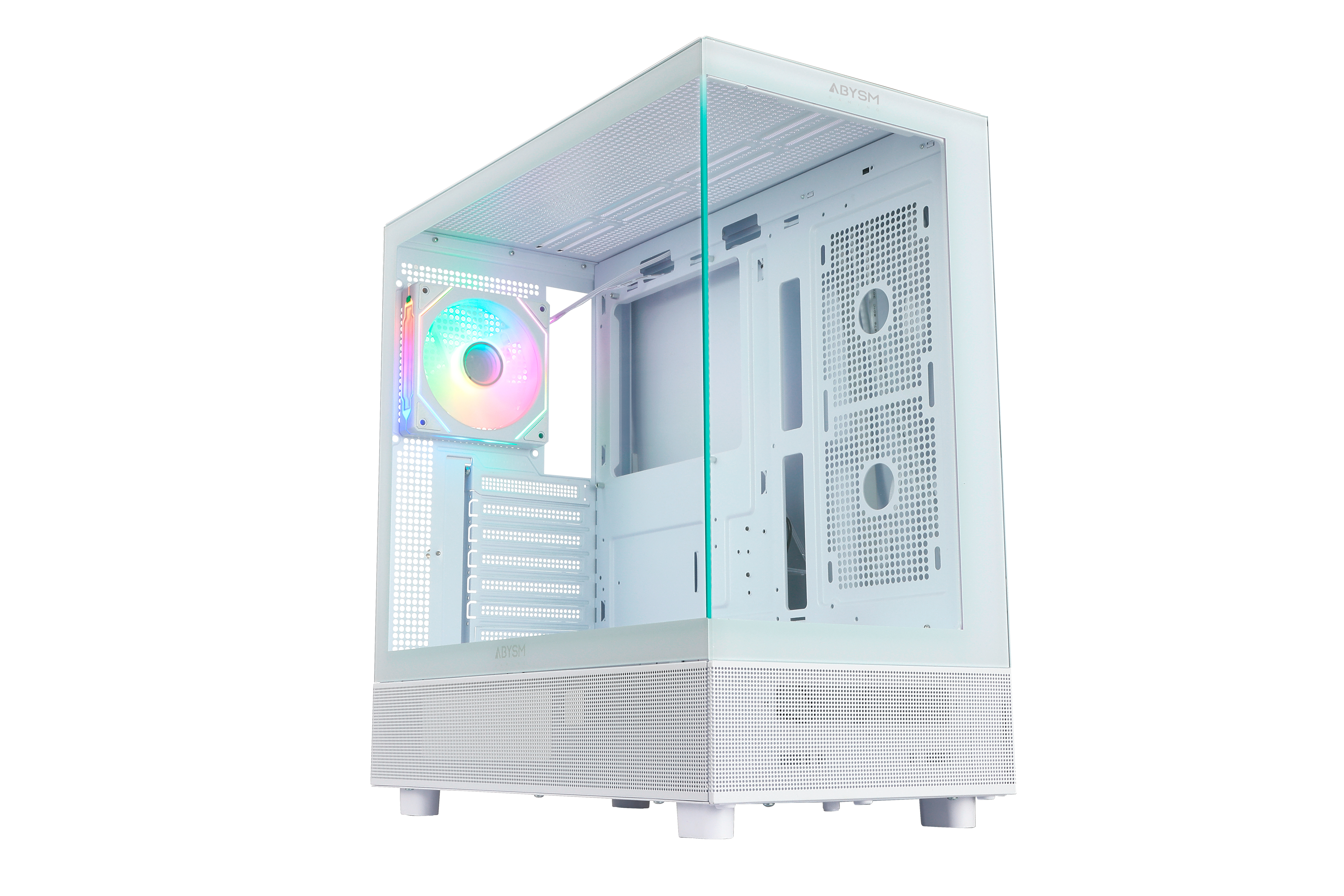 Caja ABYSM Caja ATX Danube SAVA H400 Blanco RGB Blanco