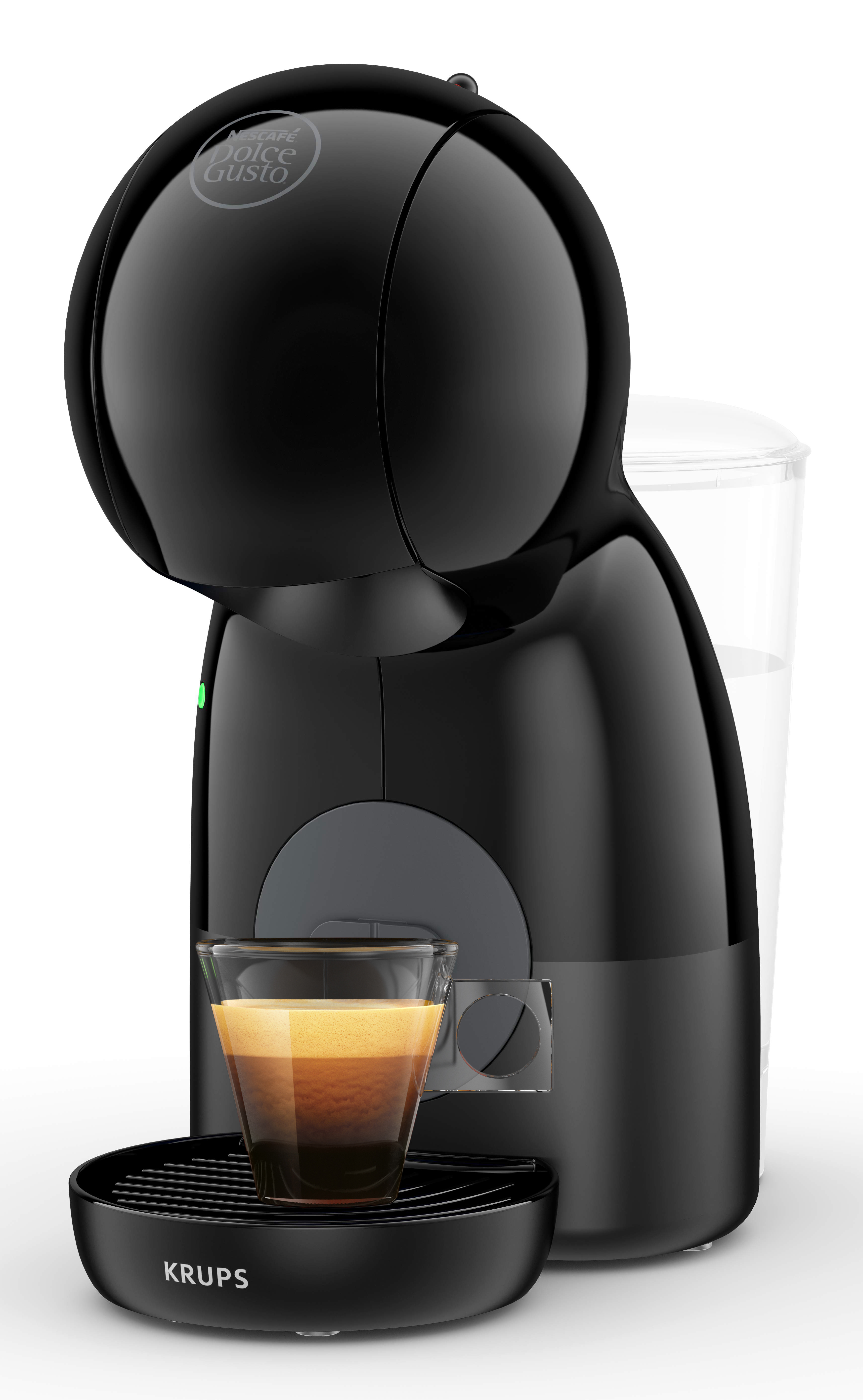 Cafetera de cápsulas - Nescafé Dolce Gusto Krups Piccolo XS KP1A3BHT, 1600 W, 15 bar, 0.8 L, Calentamiento en 30 s, Bebidas calientes y frías, Negro