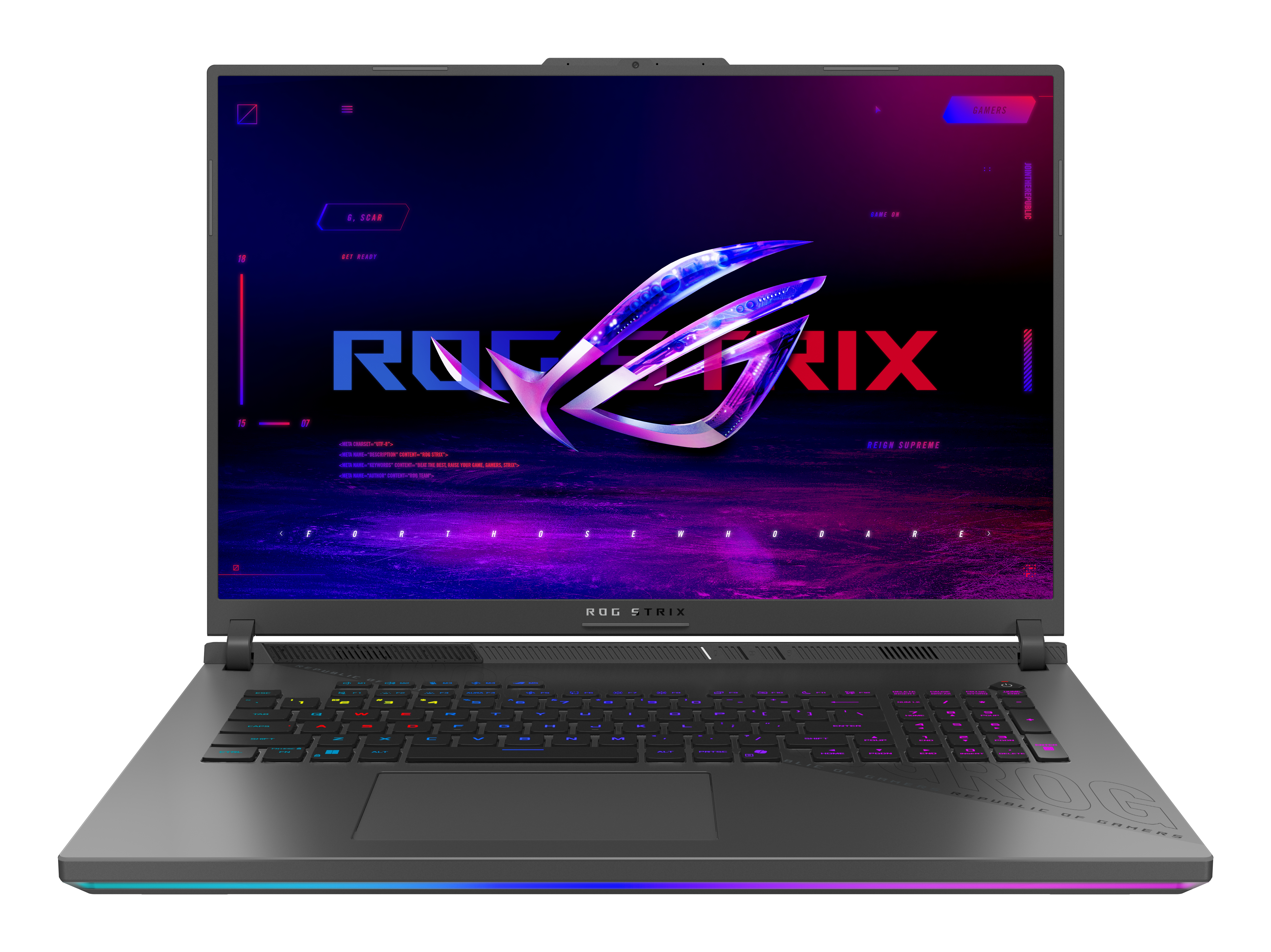 Asus - Portátil Gaming ASUS ROG Strix G18 G814PP-S8055, Ryzen 9-8940HX, 32GB, 1TB SSD, Nvidia GeForce RTX 5070 8GB, 18", Sin Sistema Operativo.