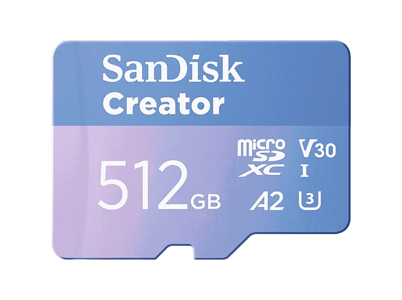 SanDisk Creator 512 GB MicroSDXC UHS-I Clase 10 SDSQXAV-512G-GN6MS