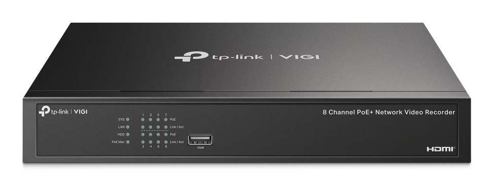 TP-Link VIGI NVR1008H-8P Negro VIGI NVR1008H-8P