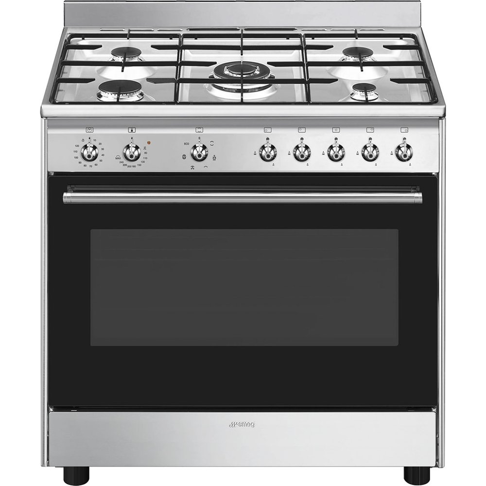 Smeg - Cocina compacta gas Smeg 90 cm, 1 cavidad de horno - CX90GM.