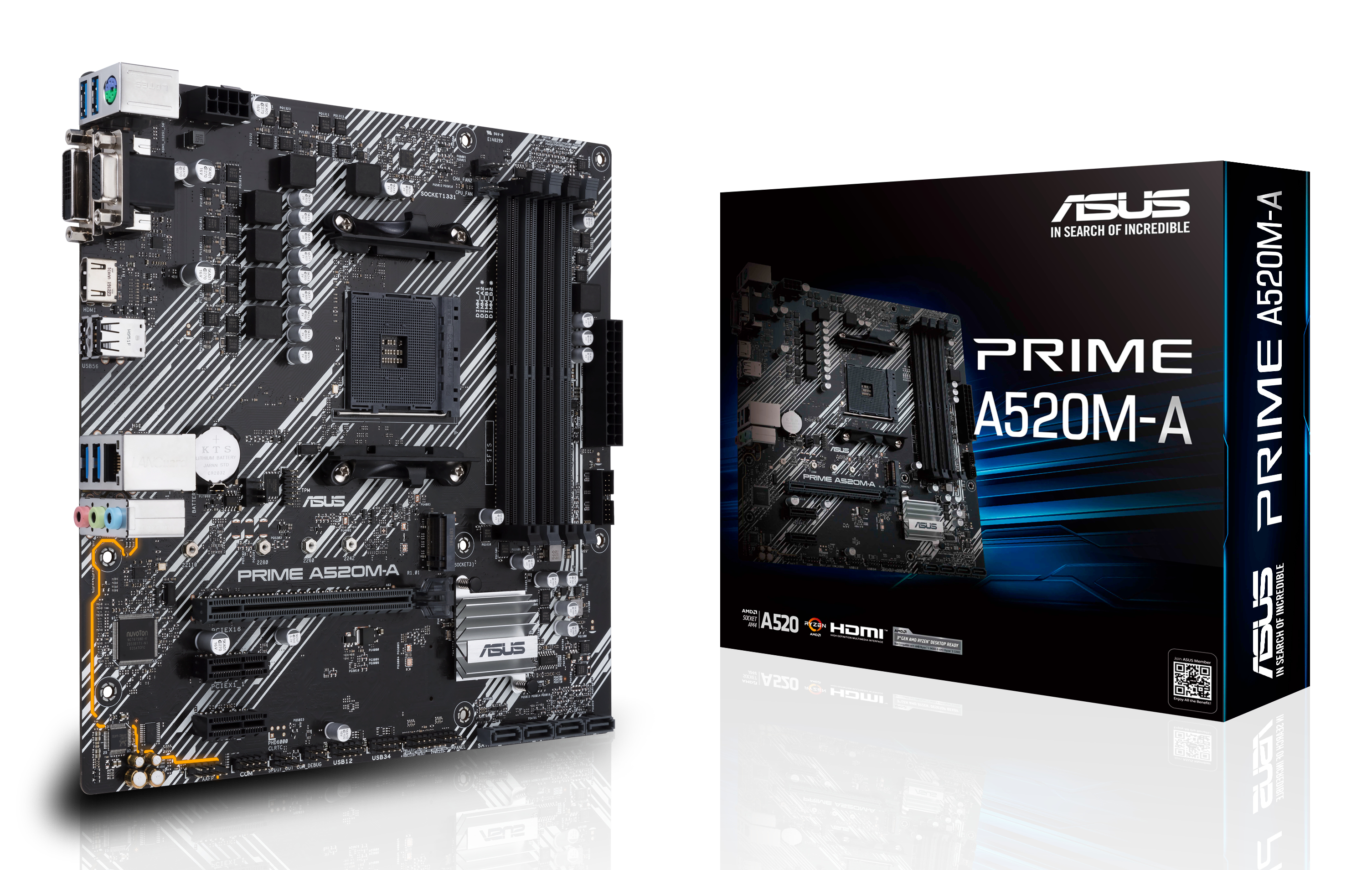 ASUS PRIME A520M-A II/CSM AMD A520 Zócalo AM4 micro 90MB17H0-M0EAYC