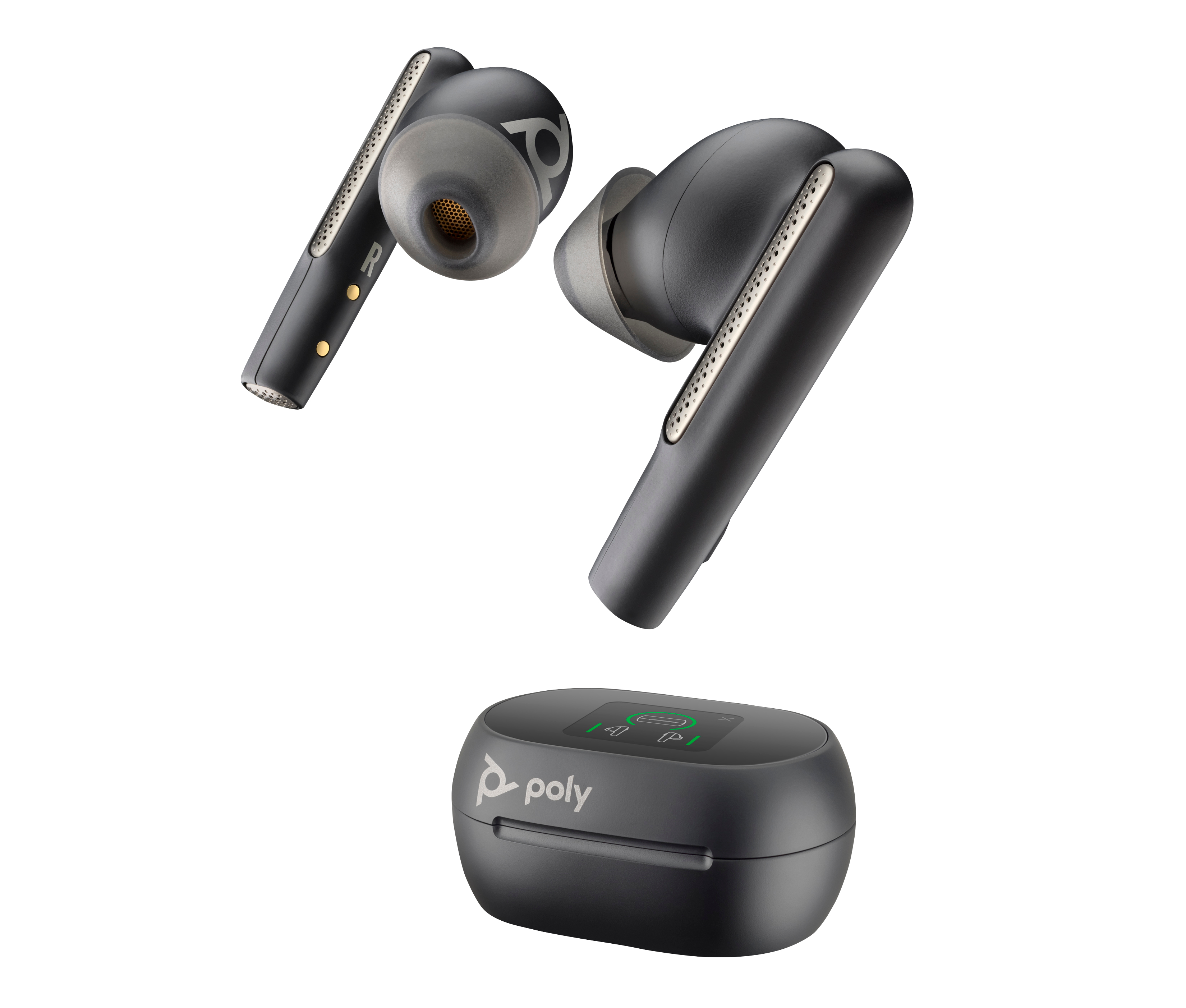 Auriculares inalámbricos - HP Poly Voyager Free 60+ Profesional, Hasta 30 días de Autonomía, Anulación Activa del Ruido (ANC), Negro