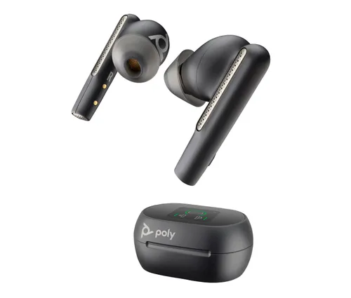 Auriculares inalámbricos - HP Poly Voyager Free 60+ Profesional, Hasta 30 días de Autonomía, Anulación Activa del Ruido (ANC), Negro