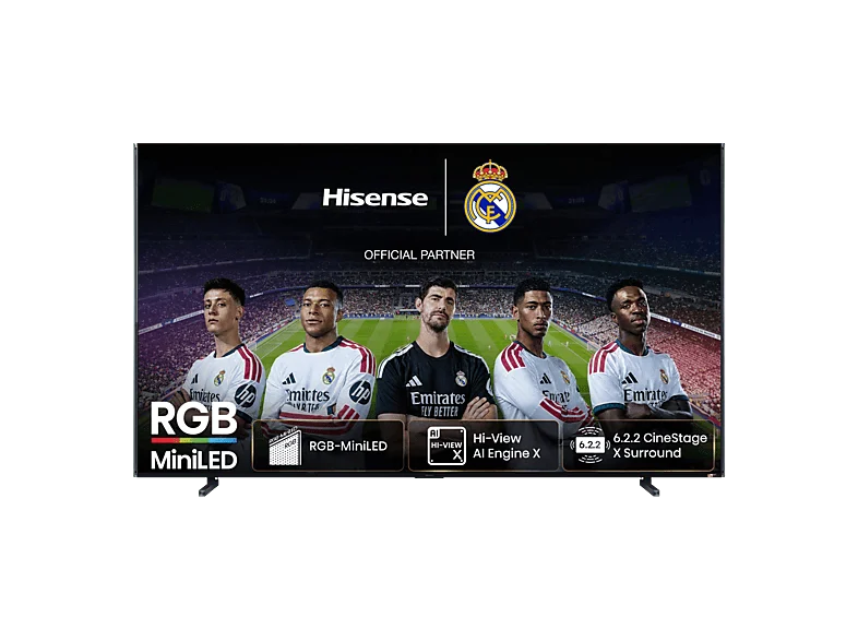 TV RGB Mini LED 116" - Hisense 116UXQ, UHD 4K, Dynamic X‑Display, Procesamiento con IA, Negro