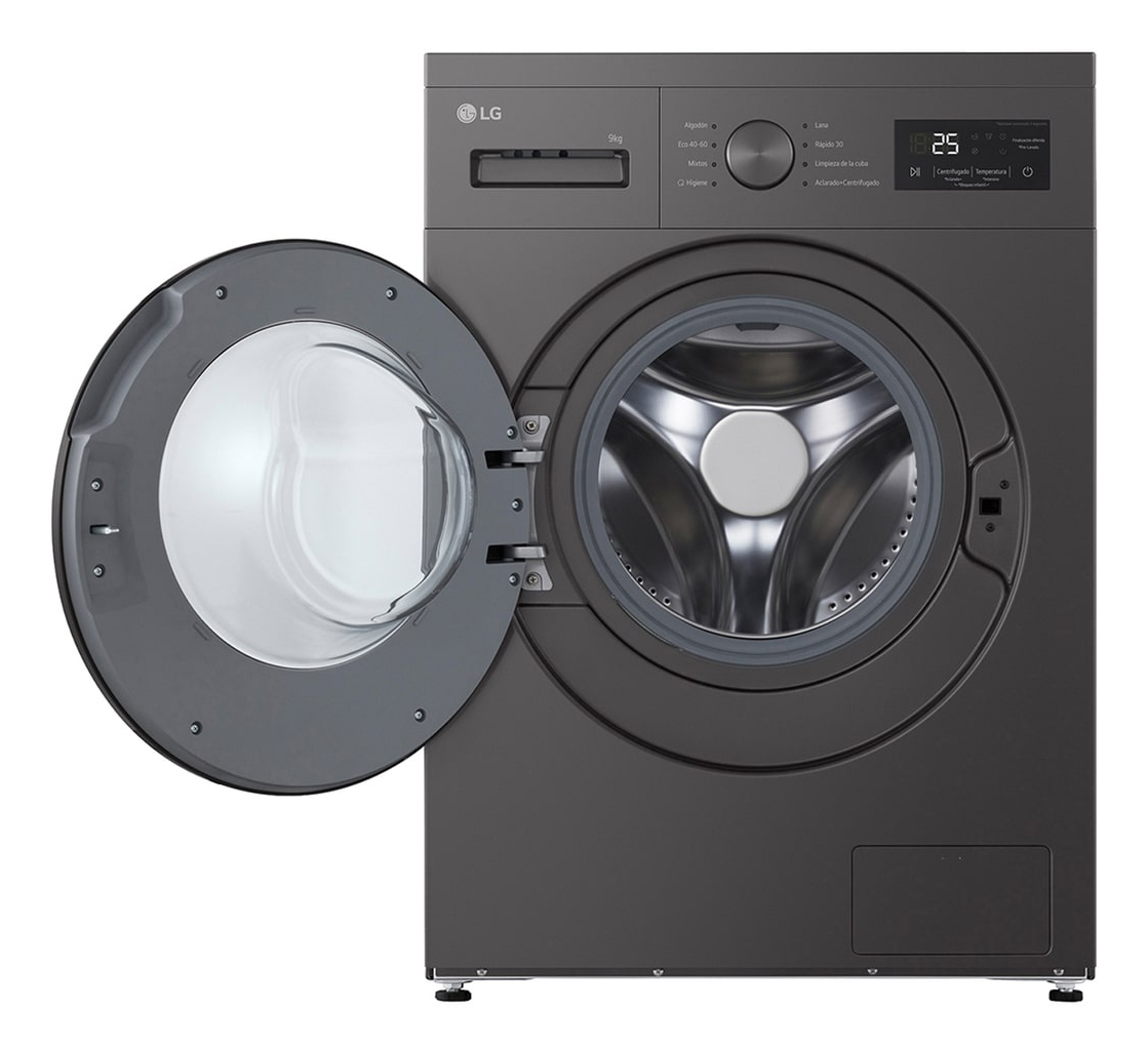 LG - Lavadora 9kg 1400rpm, Clasificación A, Fondo reducido 49cm, Serie 100 - F4A1009NDK.