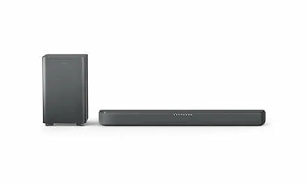 Barra de sonido - Philips TAB5309/10, Bluetooth, Subwoofer Inalámbrico, 120 W, Gris oscuro