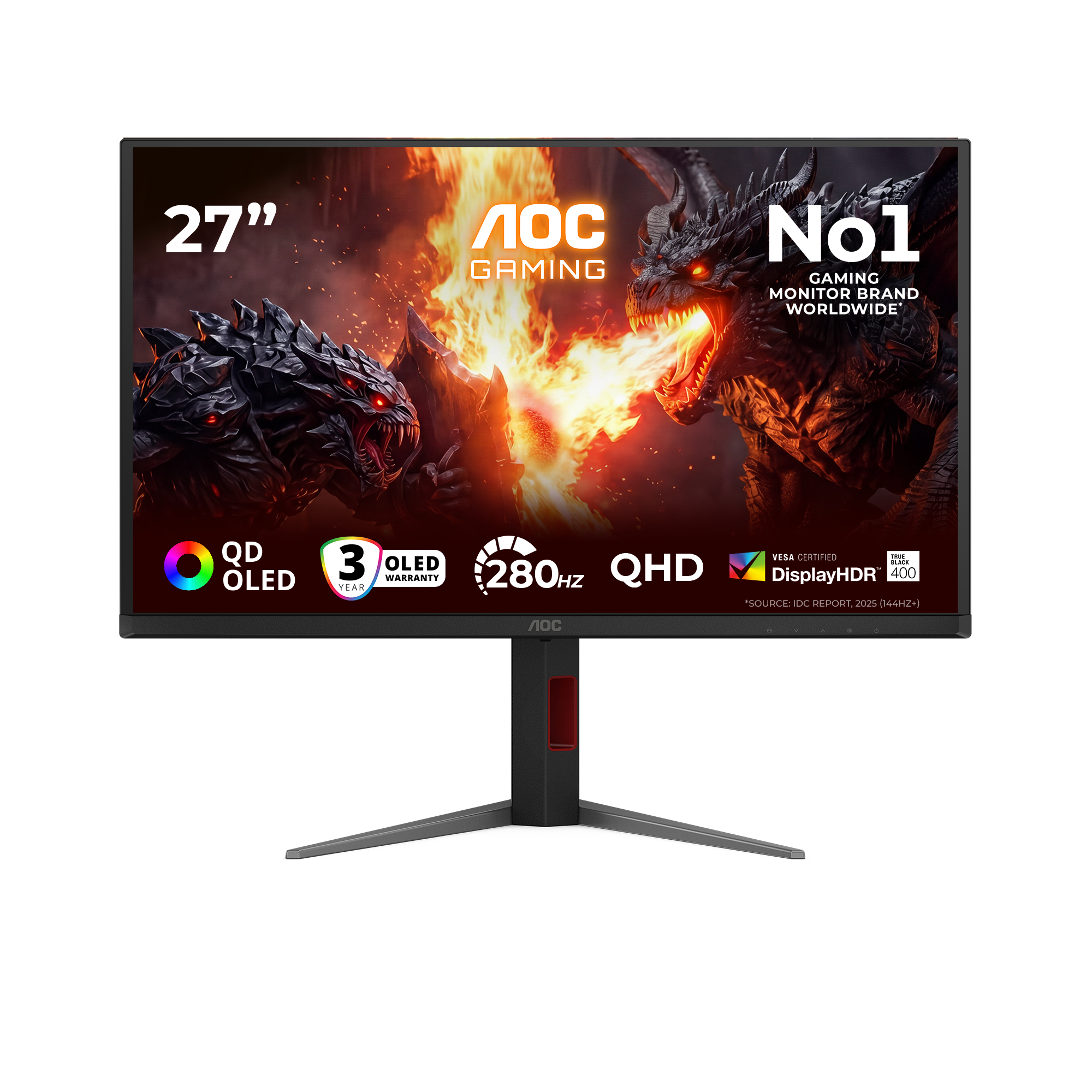 AOC Agon Q27G4ZD 27" QHD QD-OLED 280Hz 0.03ms HDR NVIDIA G-Sync