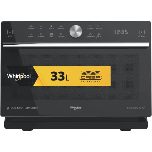 HORNO MICROONDAS CON GRILL WHIRLPOOL MWSC933SB 33 LITROS NEGRO