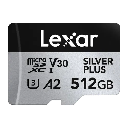 Tarjeta microSDXC Lexar Professional Silver Plus 512GB V30 U3 A2 UHS-I