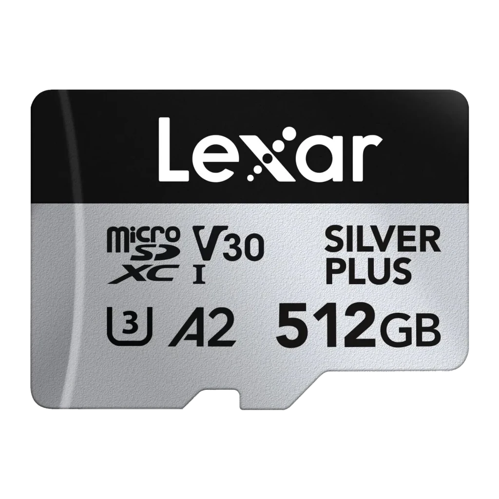 Tarjeta microSDXC Lexar Professional Silver Plus 512GB V30 U3 A2 UHS-I