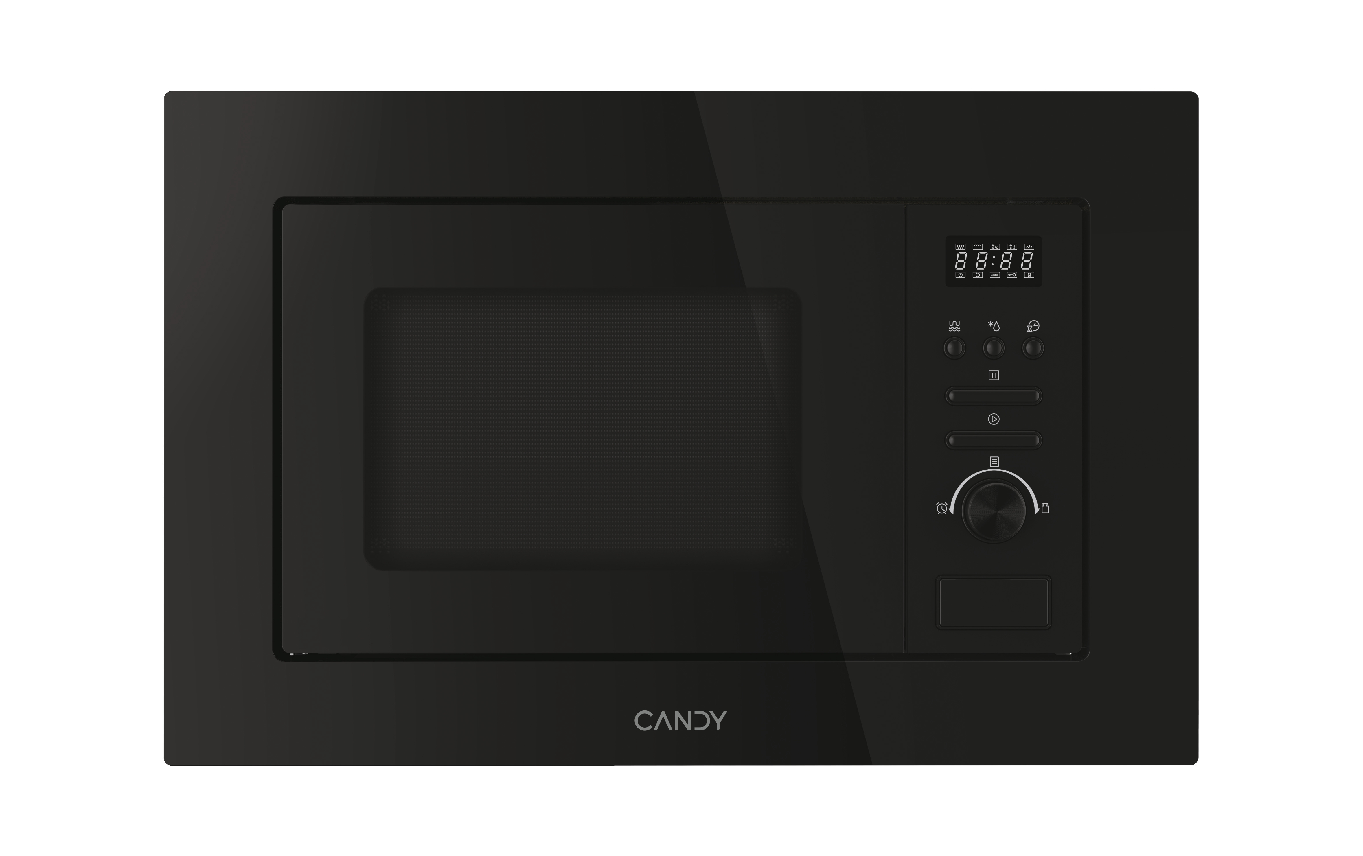 Microondas con grill Integrable - Candy CA20FMW7NB, 800-1000W, 5 Niveles, 20 l,Plato giratorio 24,5cm, Negro