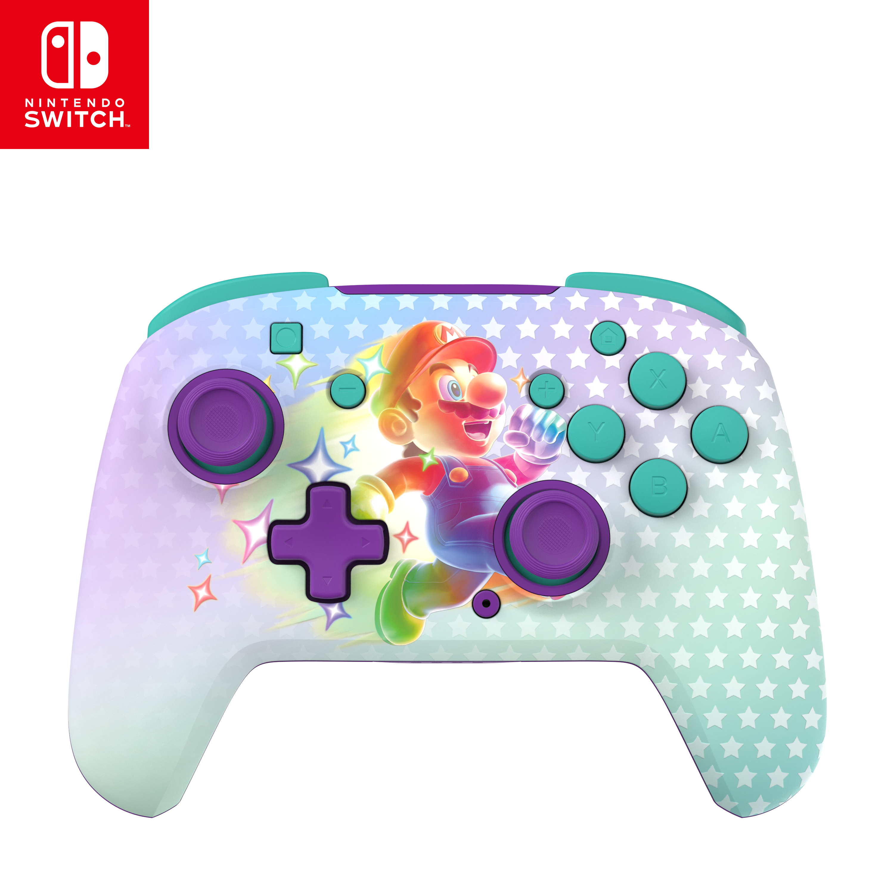 Mando Nintendo Switch - Turtle Beach Rematch Wireless Controller Invincible Mario, Cable USB, Brilla en la oscuridad, Hasta 40 horas