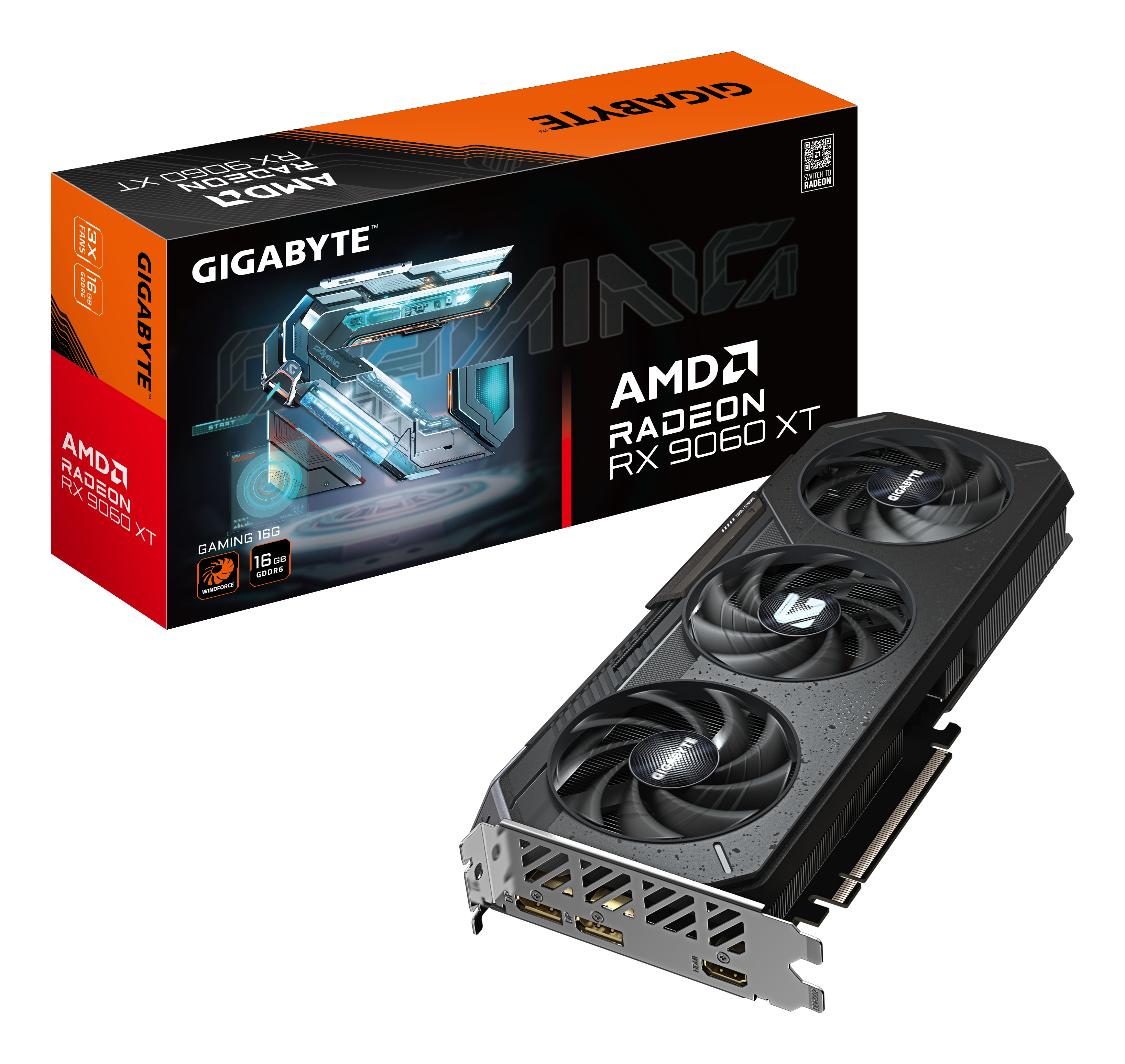 Tarjeta gráfica Gigabyte Radeon RX 9060 XT Gaming OC 16GB GDDR6